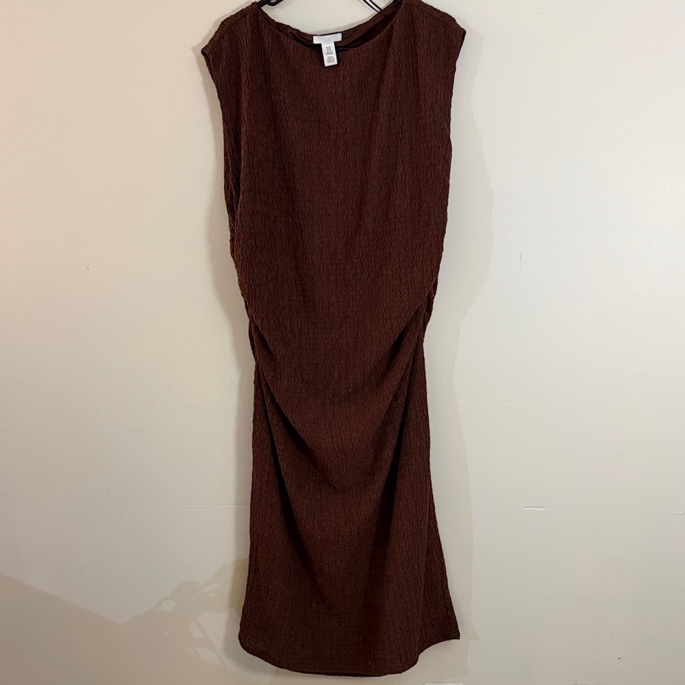H&M Rich Brown Midi Dress